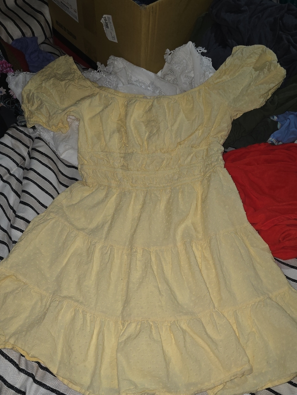 Sweet Yellow Ruffle  Dress - Lightweight Summer Style Altard State Off The Shoul